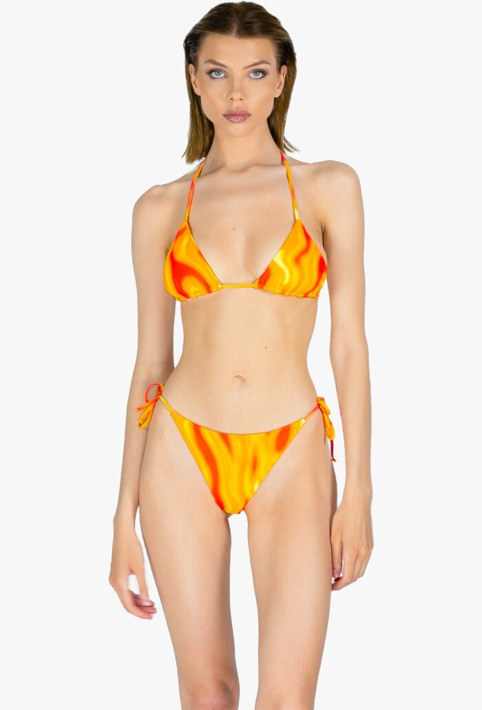bikini con stampa lava